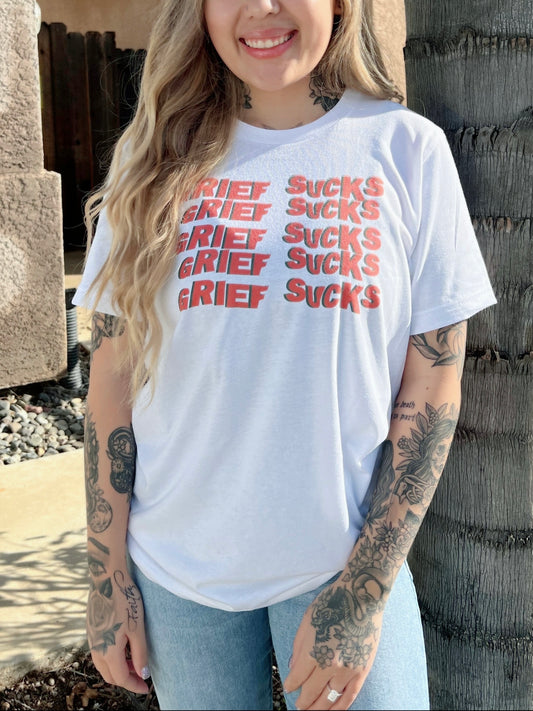 Grief Sucks Retro T-Shirt